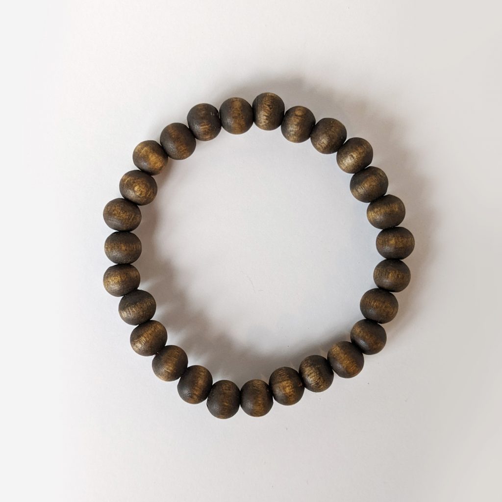 Plain wooden bead bracelet 