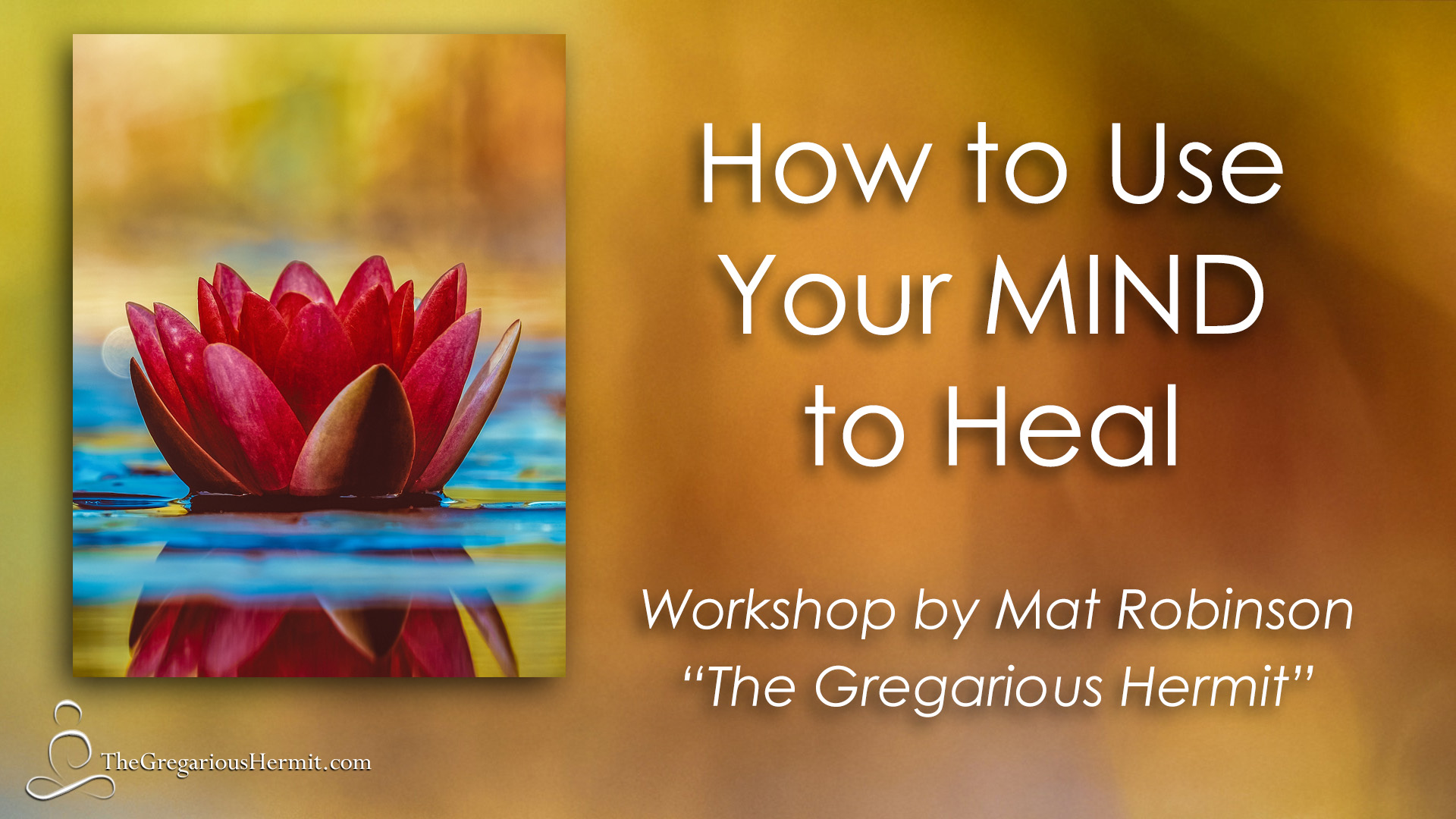 How to use your mind to heal - workshop by Mat Robinson, The Gregarious Hermit